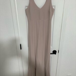 Show Me Your MuMu Tan Sheath Maxi Dress V-Neck Sleeveless